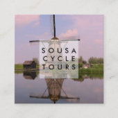 Windmill Dutch Kinderdijk Fototoerisme Vierkante Visitekaartje (Voorkant)