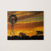 Windmill en Sunset, William Creek, Oodnadatta Legpuzzel (Horizontaal)