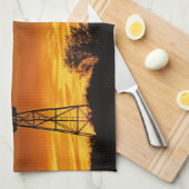 Windmill en Sunset, William Creek, Oodnadatta Theedoek (Quarter Fold)