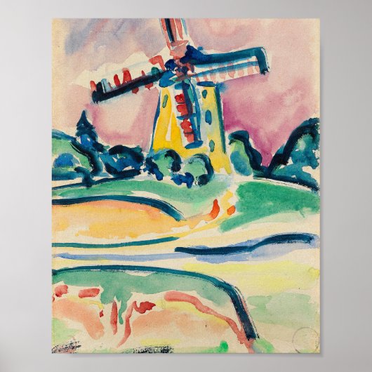 Windmill | Ernst Ludwig Kirchner Poster (Voorkant)
