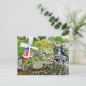 Windmill Garden Decor Briefkaart (Staand voorkant)