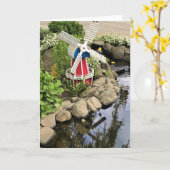 Windmill Garden Decor Kaart (Gele Bloem)