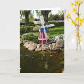 Windmill Garden Decor Kaart (Gele Bloem)