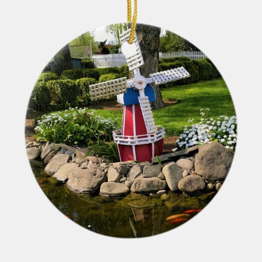 Windmill Garden Decor Keramisch Ornament (Voorkant)
