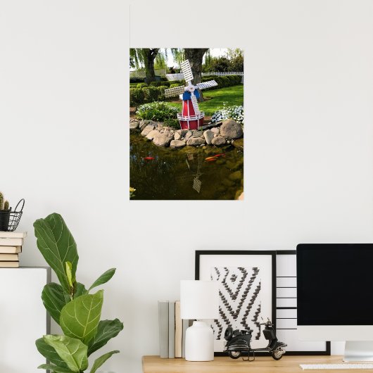 Windmill Garden Decor Poster (Thuiskantoor)