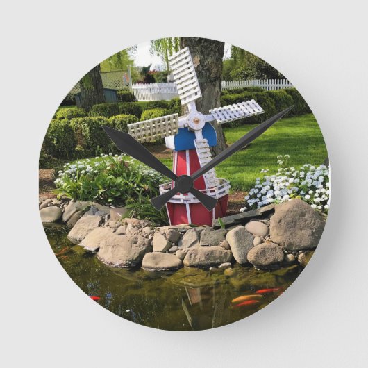 Windmill Garden Decor Ronde Klok (Voorkant)