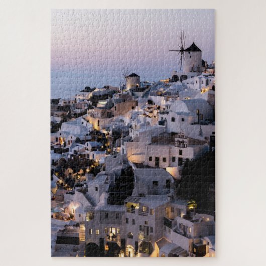 Windmill Greece Santorini Summer Houses Zee Legpuzzel (Verticaal)
