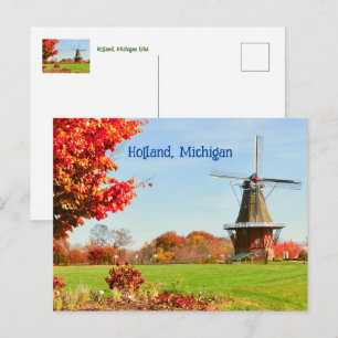 WINDMILL, HOLLAND, MICHIGAN USA BRIEFKAART