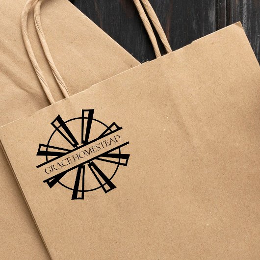 Windmill Homestead Farmers Market Naam toevoegen Rubberstempel