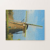 Windmill in Kinderdijk Nederland Legpuzzel (Horizontaal)