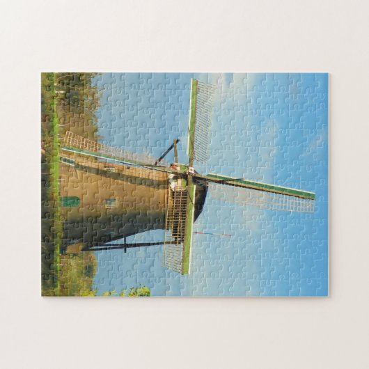 Windmill in Kinderdijk Nederland Legpuzzel (Horizontaal)