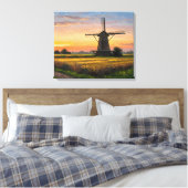 Windmill In The Countryside Canvas Afdruk (Insitu (Slaapkamer))
