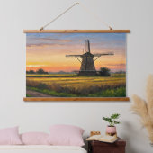 Windmill In The Countryside Hangend Wandkleed (Slaapkamer)