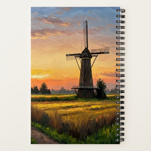Windmill In The Countryside Notitieboek (Achterkant)
