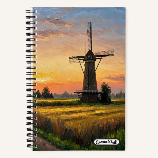 Windmill In The Countryside Notitieboek (Voorkant)