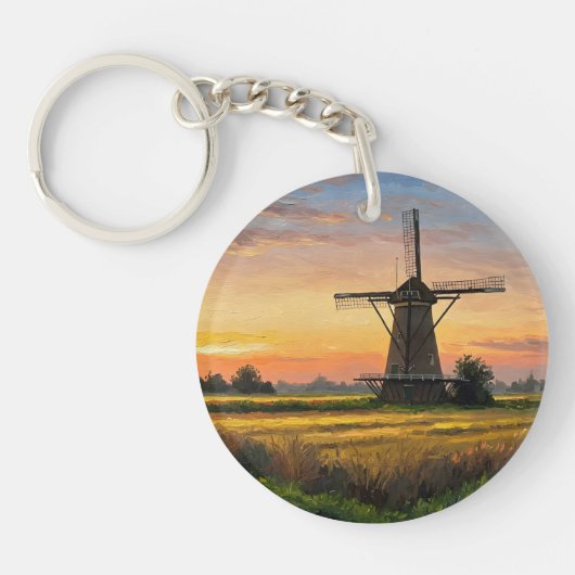 Windmill In The Countryside Sleutelhanger (Voorkant)