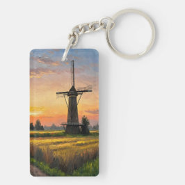Windmill In The Countryside Sleutelhanger