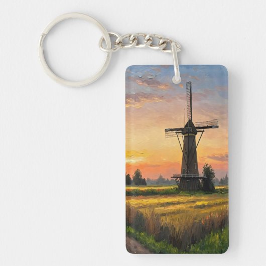 Windmill In The Countryside Sleutelhanger (Voorkant)