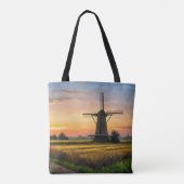 Windmill In The Countryside Tote Bag (Achterkant)