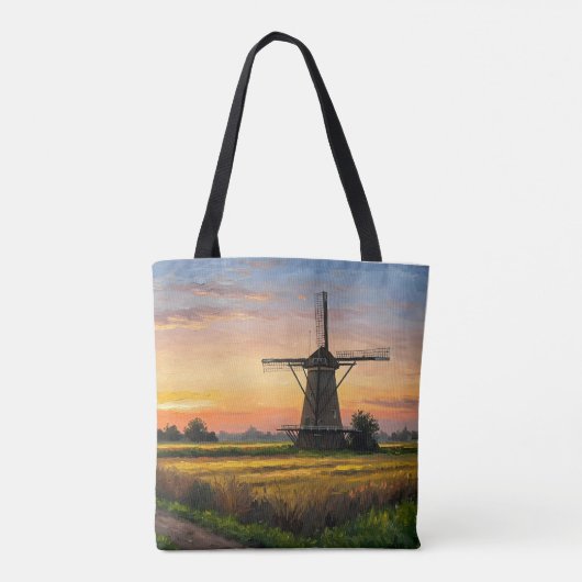 Windmill In The Countryside Tote Bag (Achterkant)