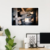 Windmill Interior, Millstone, Tés, Hongarije Poster (Thuiskantoor)