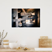 Windmill Interior, Millstone, Tés, Hongarije Poster (Keuken)