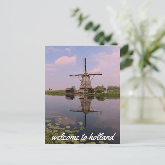 Windmill Kinderdijk Molen Holland Nederland Briefkaart (Staand voorkant)