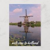 Windmill Kinderdijk Molen Holland Nederland Briefkaart (Voorkant)