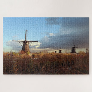 Windmill Kinderdijk Nederland Schilderachtig Legpuzzel