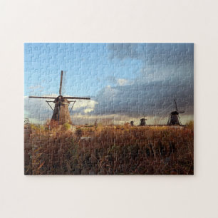 Windmill Kinderdijk Netherlands Holland Scenic Jig Legpuzzel