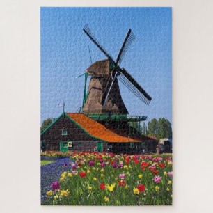 Windmill Nederland Tulip Garden Europe Legpuzzel