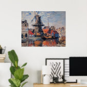 Windmill on the Onbekende Canal Poster (Thuiskantoor)