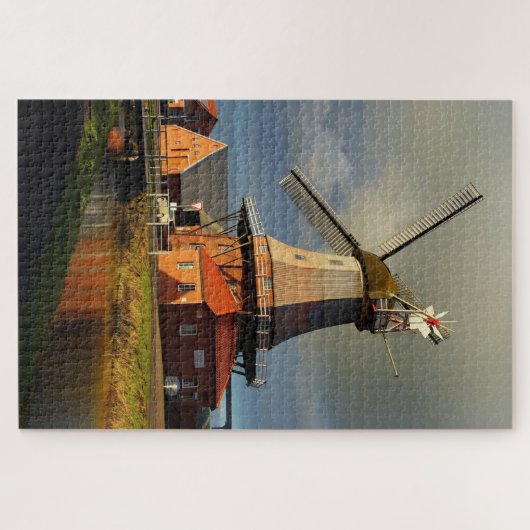 Windmill Ostfriesland Dutch Grain Jigzaag Puz Legpuzzel (Horizontaal)