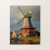 Windmill Ostfriesland Dutch Grind Grain Legpuzzel (Verticaal)