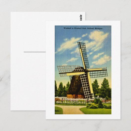 Windmill Park Holland, Michigan  Briefkaart (Voorkant / Achterkant)