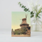 Windmill, Potsdam, Berlijn, Duitsland zeldzame Pho Briefkaart (Staand voorkant)