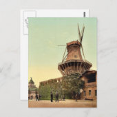 Windmill, Potsdam, Berlijn, Duitsland zeldzame Pho Briefkaart (Voorkant / Achterkant)