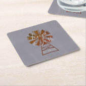 Windmill Rustic Wedding Kartonnen Onderzetters (Schuin)