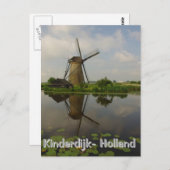 Windmill van Kinderdijk Briefkaart (Voorkant / Achterkant)