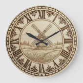 Windmill - Wall Clock  Grote Klok (Voorkant)