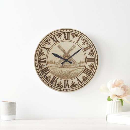 Windmill - Wall Clock  Grote Klok (Huis)
