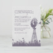 Windmill Wedding Invitations Kaart (Staand voorkant)