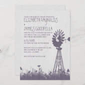 Windmill Wedding Invitations Kaart (Voorkant / Achterkant)