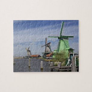 Windmill, Zaanse Schans, Holland, Nederland 2 Legpuzzel