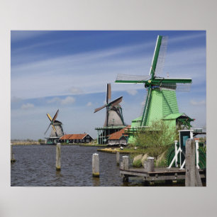 Windmill, Zaanse Schans, Holland, Nederland 2 Poster
