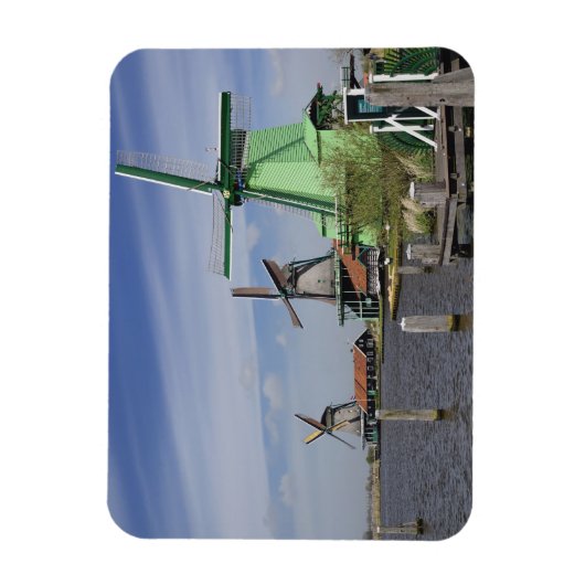 Windmill, Zaanse Schans, Nederland 2 Magneet (Verticaal)