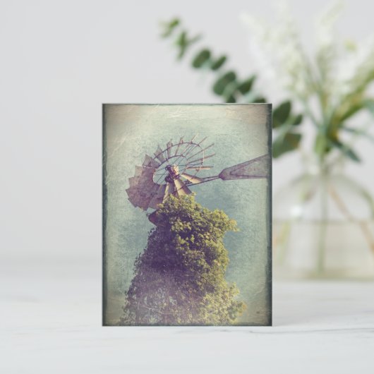 Windmillgrunge Briefkaart (Staand voorkant)