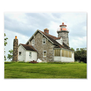 Windmillpuntvuurtoren, ChamPlain VT-foto Foto Afdruk