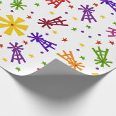 Windmills Aangepaste achtergrond Verpakkingspapier Cadeaupapier (Hoek)