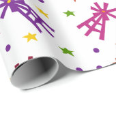 Windmills Aangepaste achtergrond Verpakkingspapier Cadeaupapier (Rol Hoek)